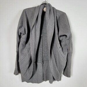 Wilfred Women Open Front Gray Knit Cardigan Sweater XS X-Small Shawl Collar